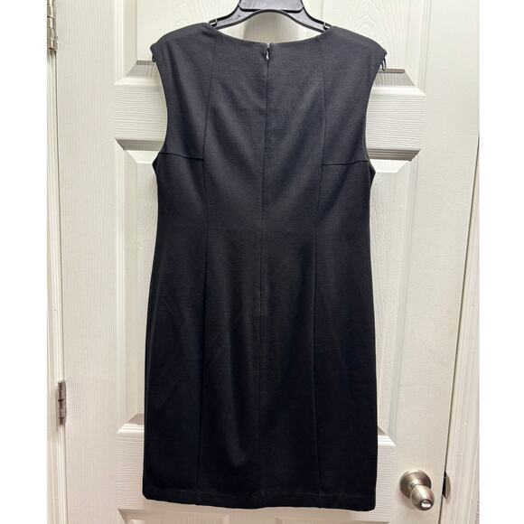 Chico's So Slimming Size M (1) Black Sleeveless Ponte Knit Sheath Jackie Dress - Picture 2 of 5